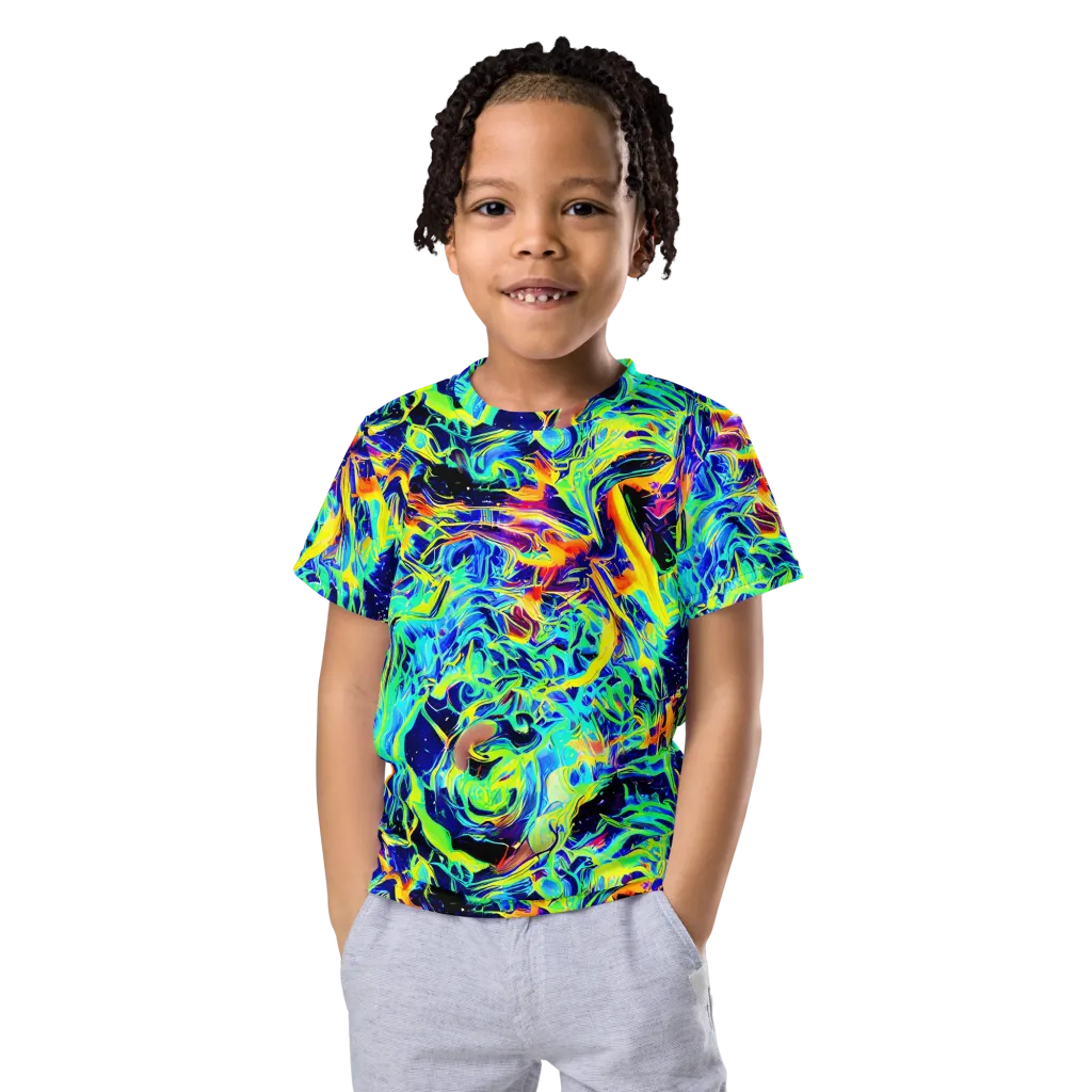 Sonic Aurora on Kids Crew Neck T-Shirt — Front
