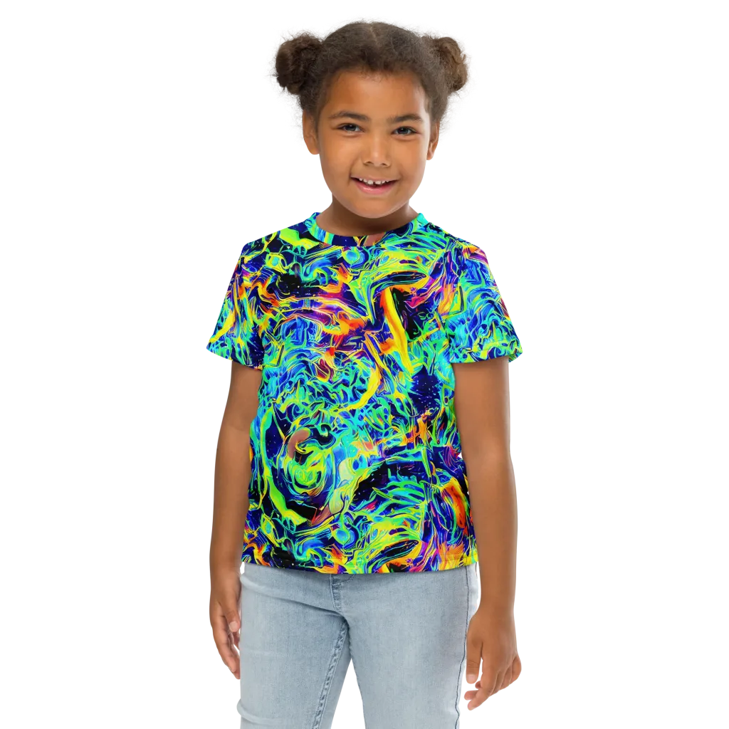 Sonic Aurora on Kids Crew Neck T-Shirt — Front