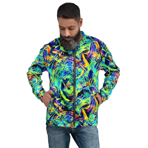 Sonic Aurora on a Bomber Jacket