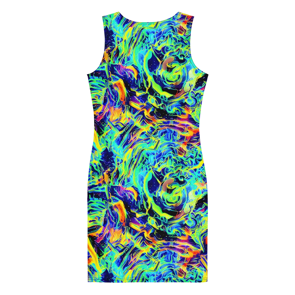 Sonic Aurora on Bodycon Dress — Back