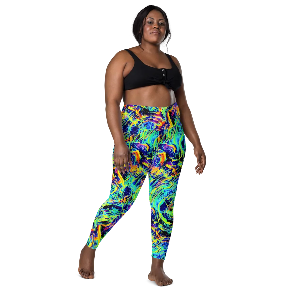 Sonic Aurora on Leggings with Pockets — Front