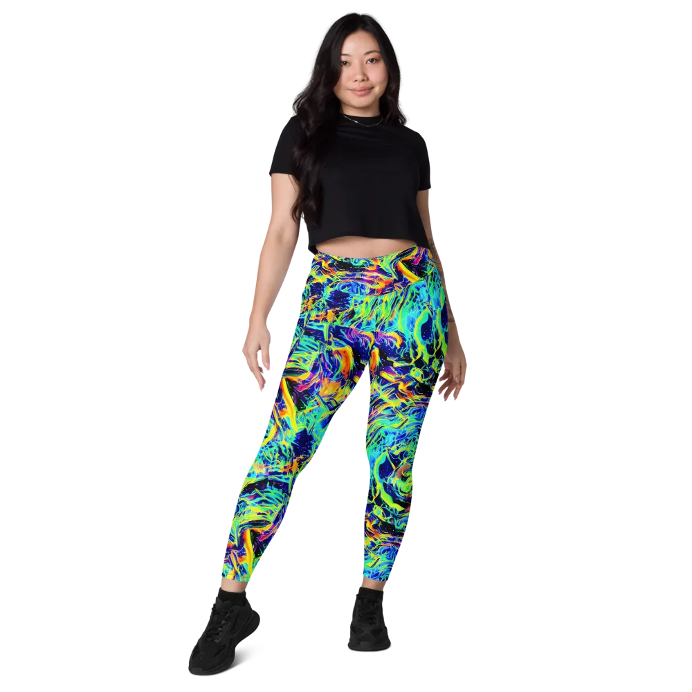 Sonic Aurora on Leggings with Pockets — Front