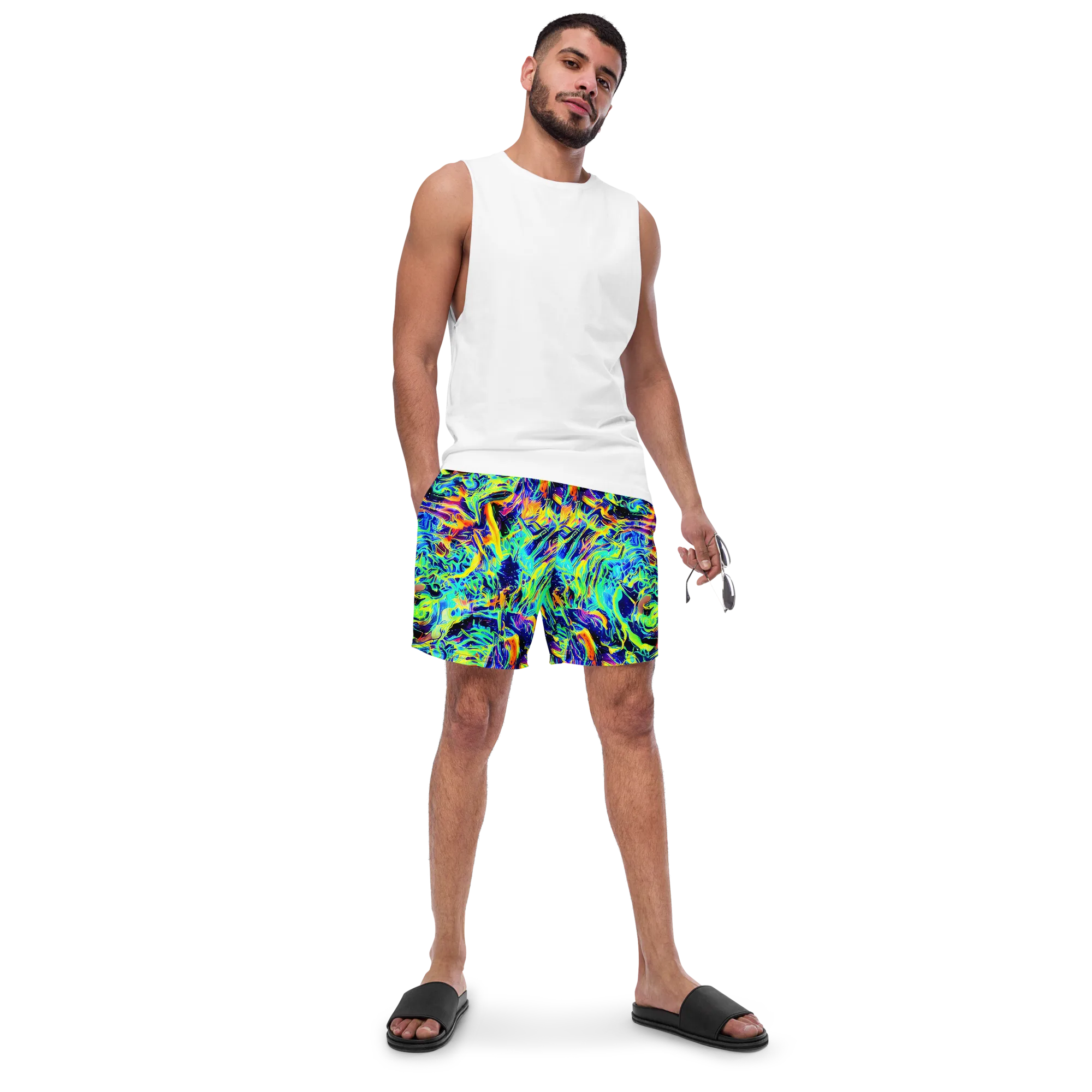 Sonic Aurora on Swim Trunks — Front