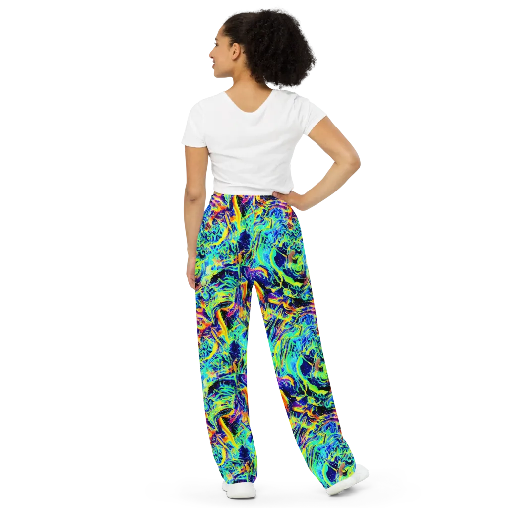 Sonic Aurora on Wide-Leg Pants — Back