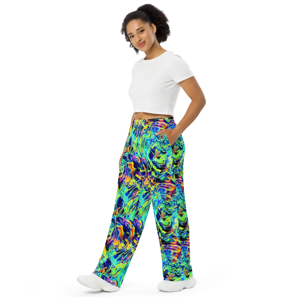Sonic Aurora on Wide-Leg Pants — Left Front