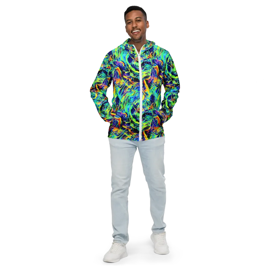Sonic Aurora on Men's Windbreaker — Front
