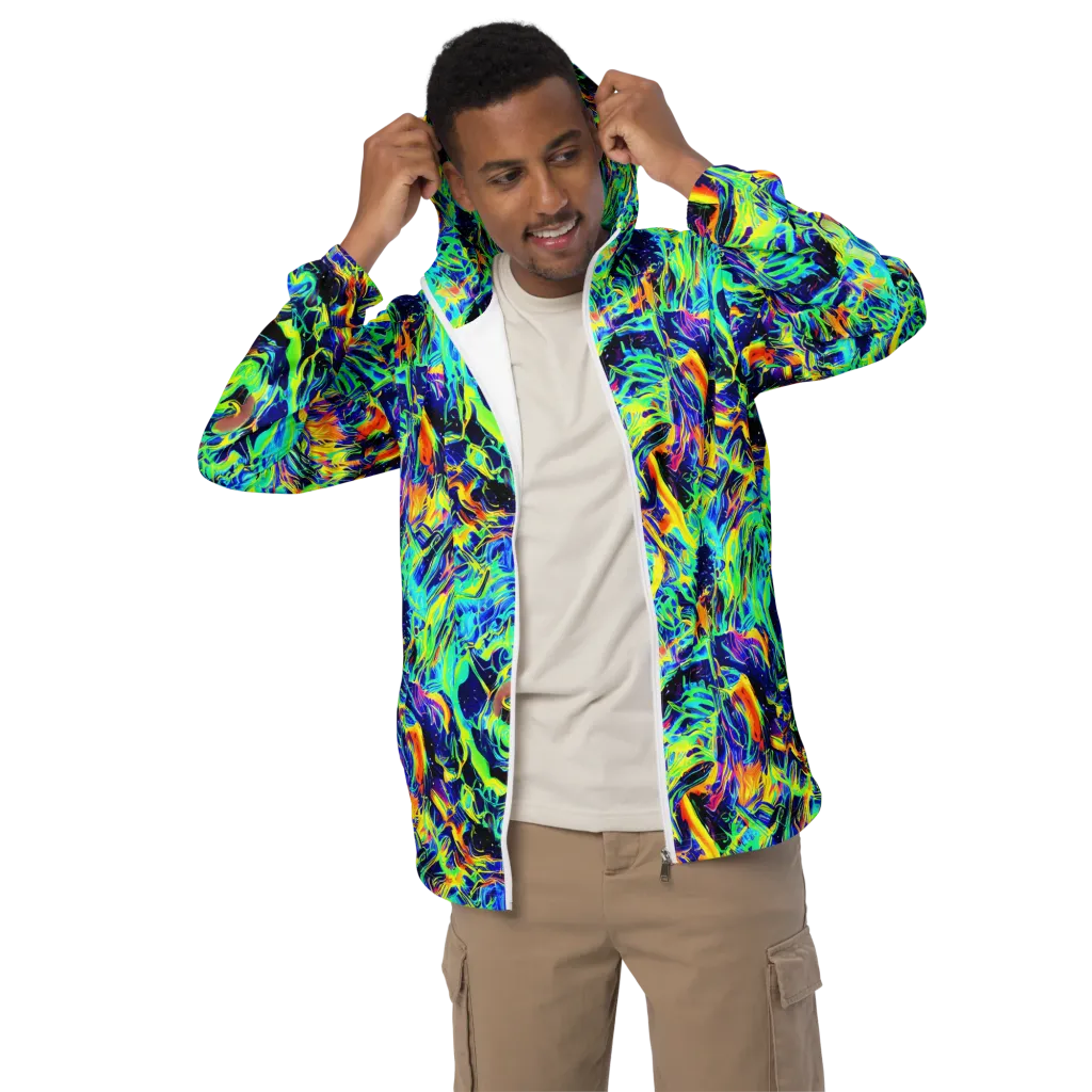 Sonic Aurora on Men's Windbreaker — Front