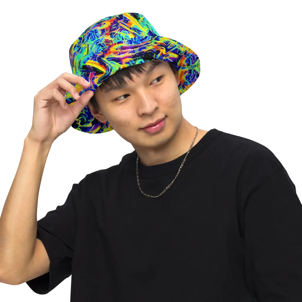 Sonic Aurora on Reversible Bucket Hat — Front Inside
