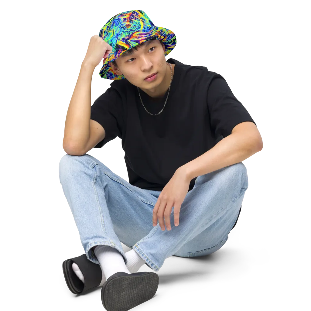 Sonic Aurora on Reversible Bucket Hat — Front 2 Inside
