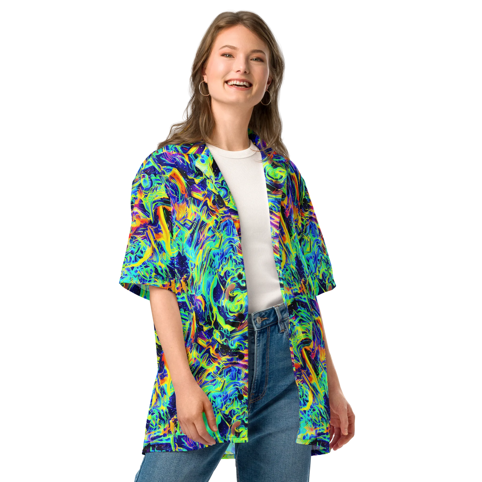Sonic Aurora on Button Shirt — Front