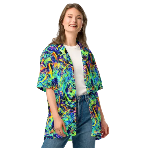 Sonic Aurora on a Button Shirt