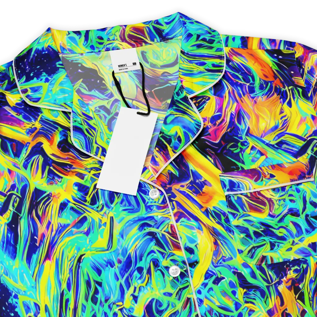 Sonic Aurora on Women's Short Sleeve Pajama Top — Product details