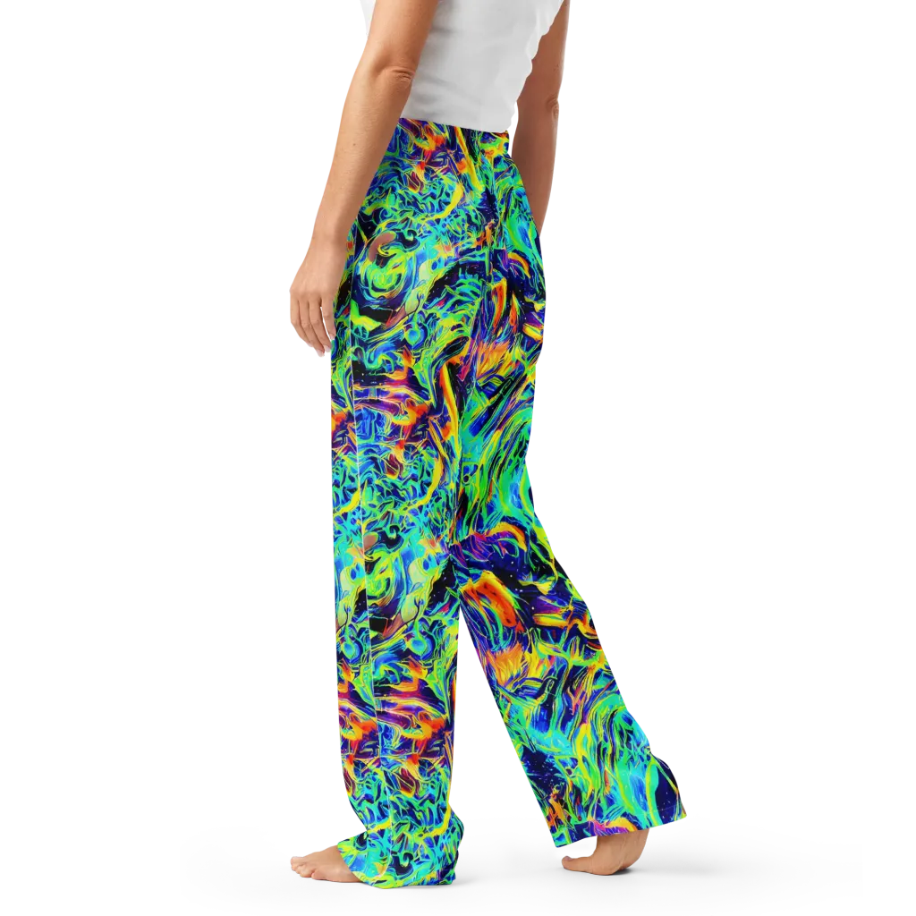 Sonic Aurora on Women's Pajama Pants — Left