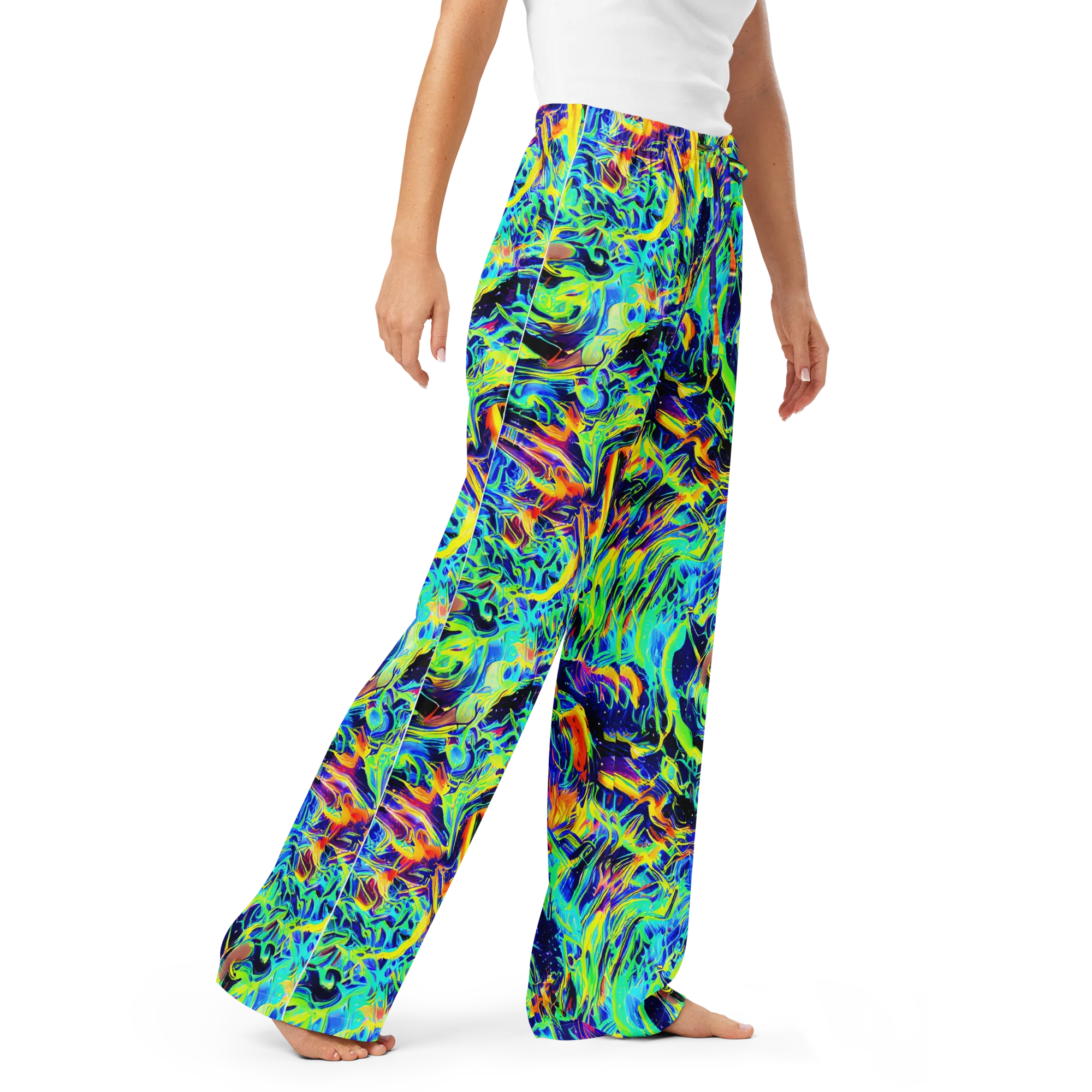 Sonic Aurora on Women's Pajama Pants — Right Front