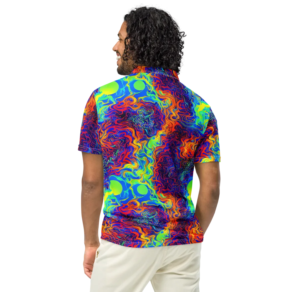 Luminous Havoc on Men's Slim Fit Polo Shirt — Back