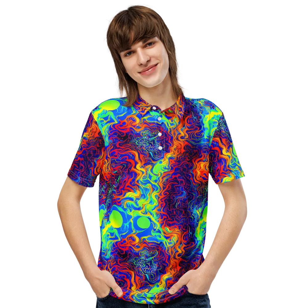 Luminous Havoc on Men's Slim Fit Polo Shirt — Front