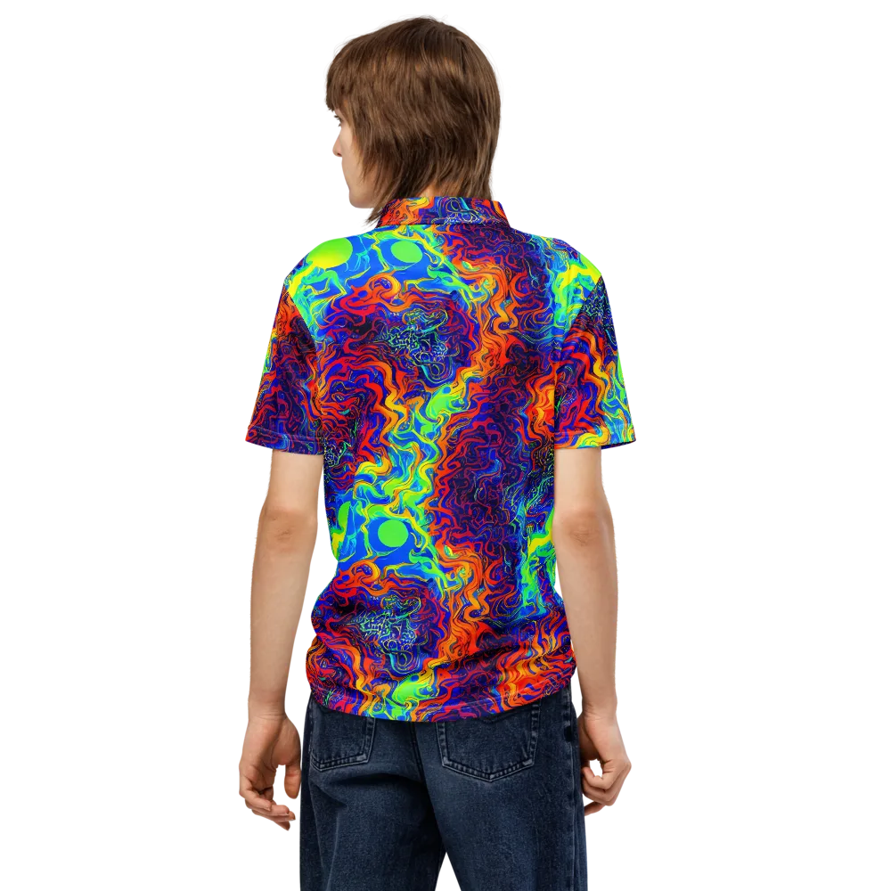 Luminous Havoc on Men's Slim Fit Polo Shirt — Back