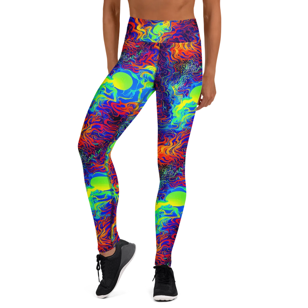 Luminous Havoc on Yoga Leggings — Front