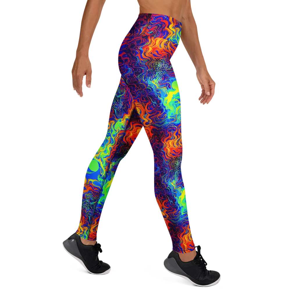Luminous Havoc on Yoga Leggings — Right