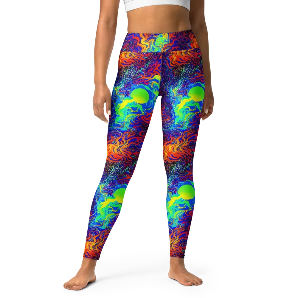 Luminous Havoc on Yoga Leggings — Front