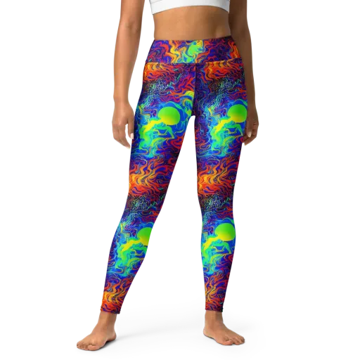 Luminous Havoc on a Yoga Leggings