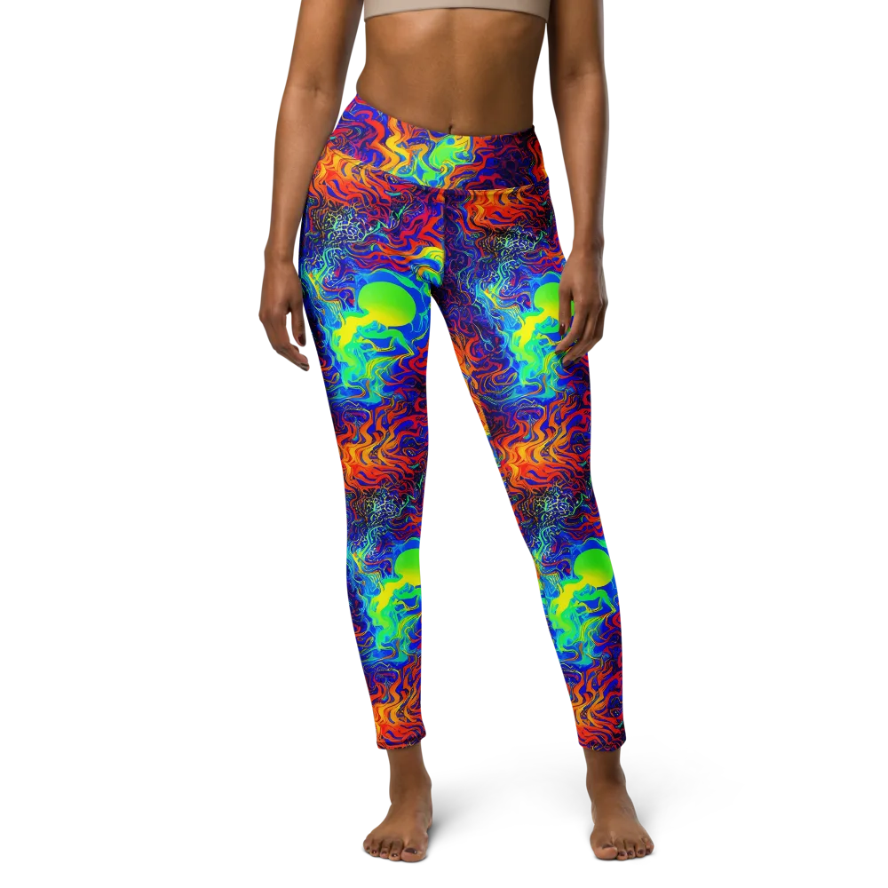 Luminous Havoc on Yoga Leggings — Front