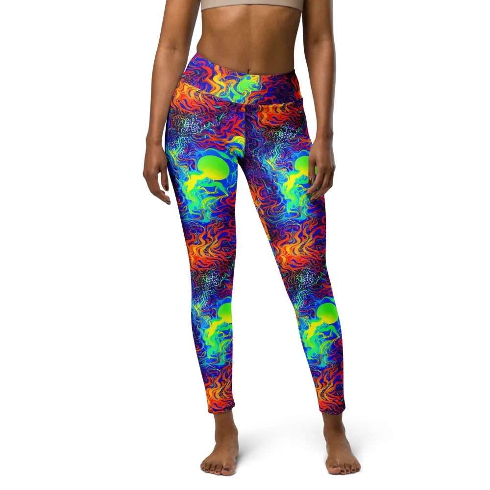 Luminous Havoc on Yoga Leggings — Front