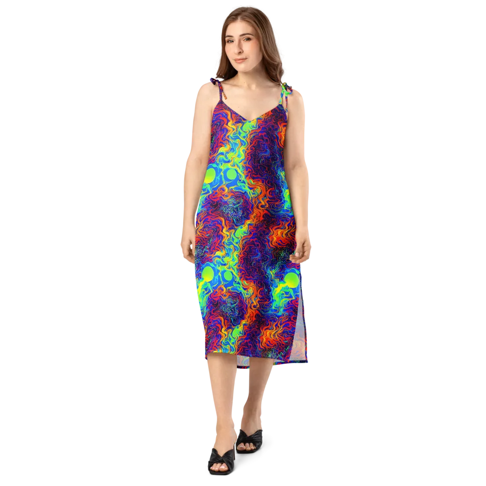 Luminous Havoc on Slip Dress — Front