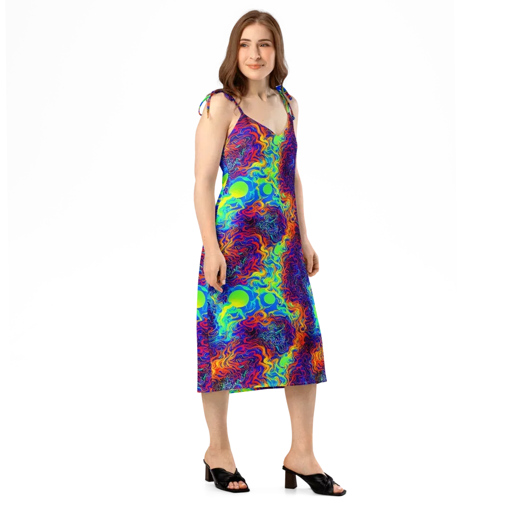 Luminous Havoc on Slip Dress — Right Front