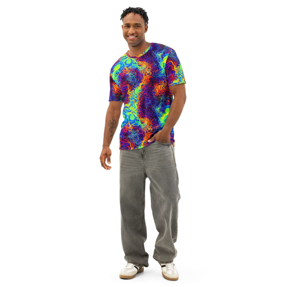 Luminous Havoc on Men's Cotton Crew Neck T-Shirt — Front