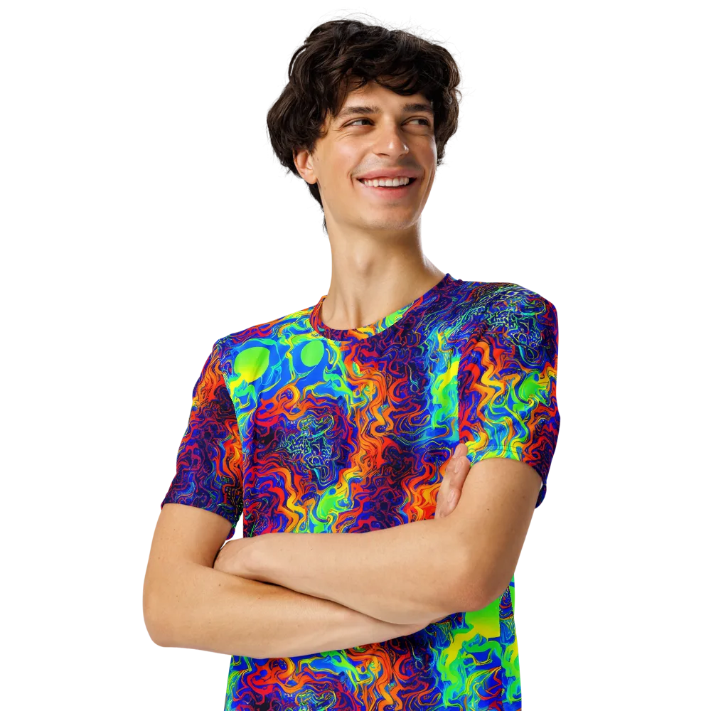Luminous Havoc on Men's Crew Neck T-Shirt — Left Front