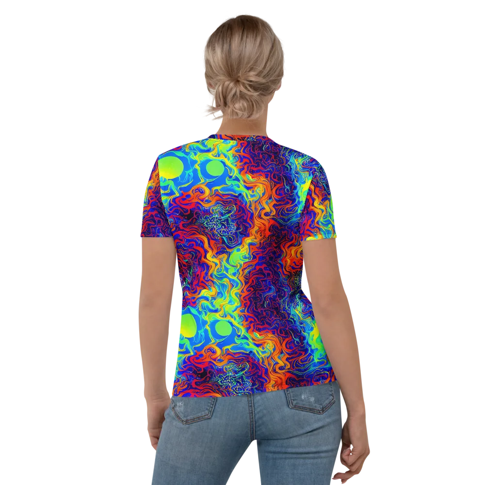Luminous Havoc on Women's Crew Neck T-Shirt — Back