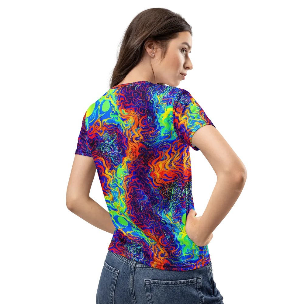 Luminous Havoc on Women's Crew Neck T-Shirt — Back
