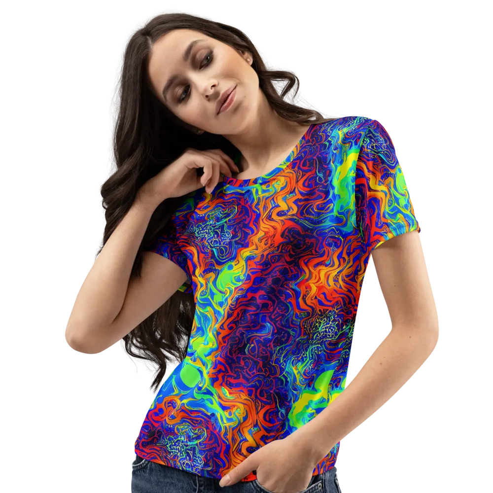 Luminous Havoc on Women's Crew Neck T-Shirt — Left Front