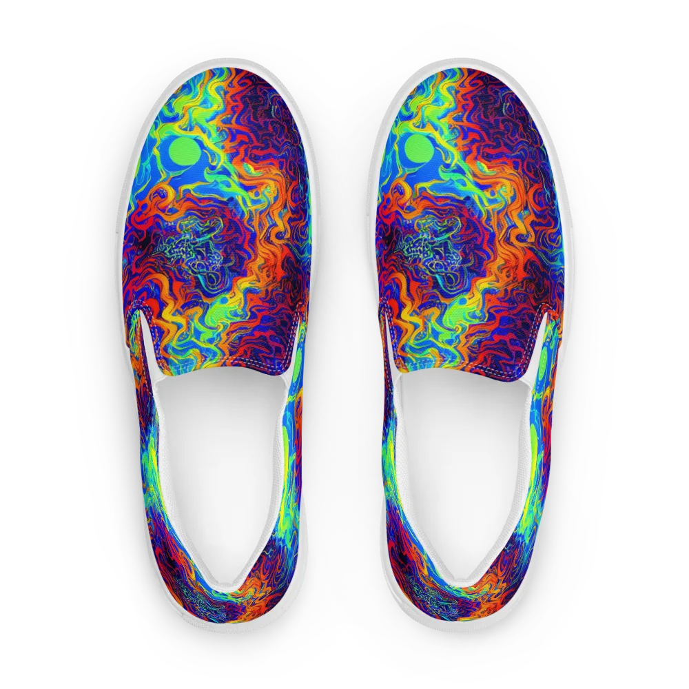 Luminous Havoc on Men's Slip-On Canvas Shoes — Front