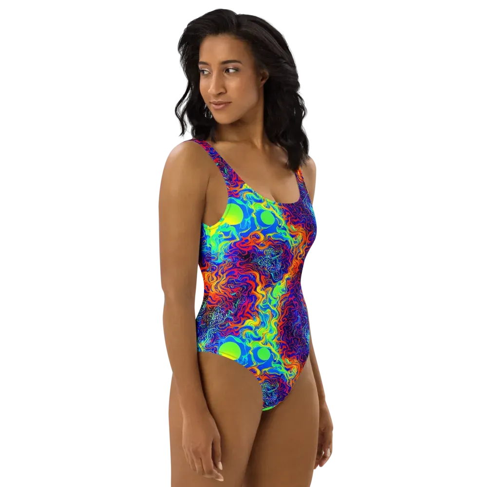 Luminous Havoc on One-Piece Swimsuit — Right