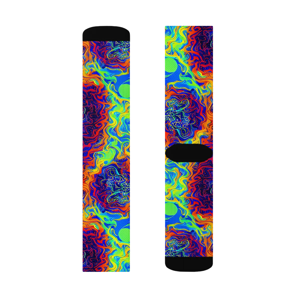 Luminous Havoc on Socks — Left Sock