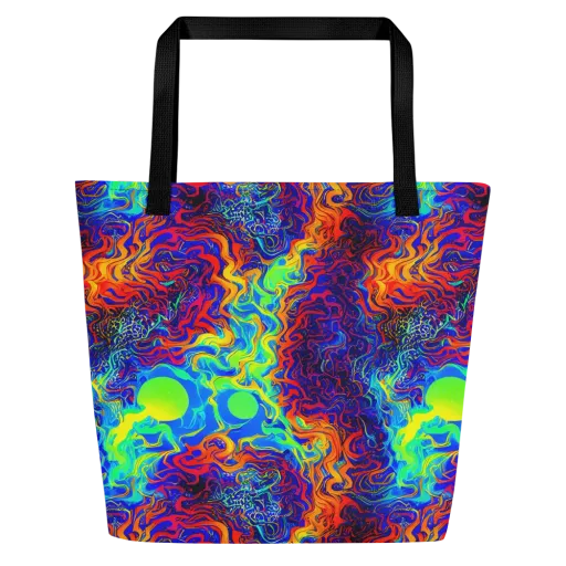 Luminous Havoc on a Large Tote Bag W/ Pocket