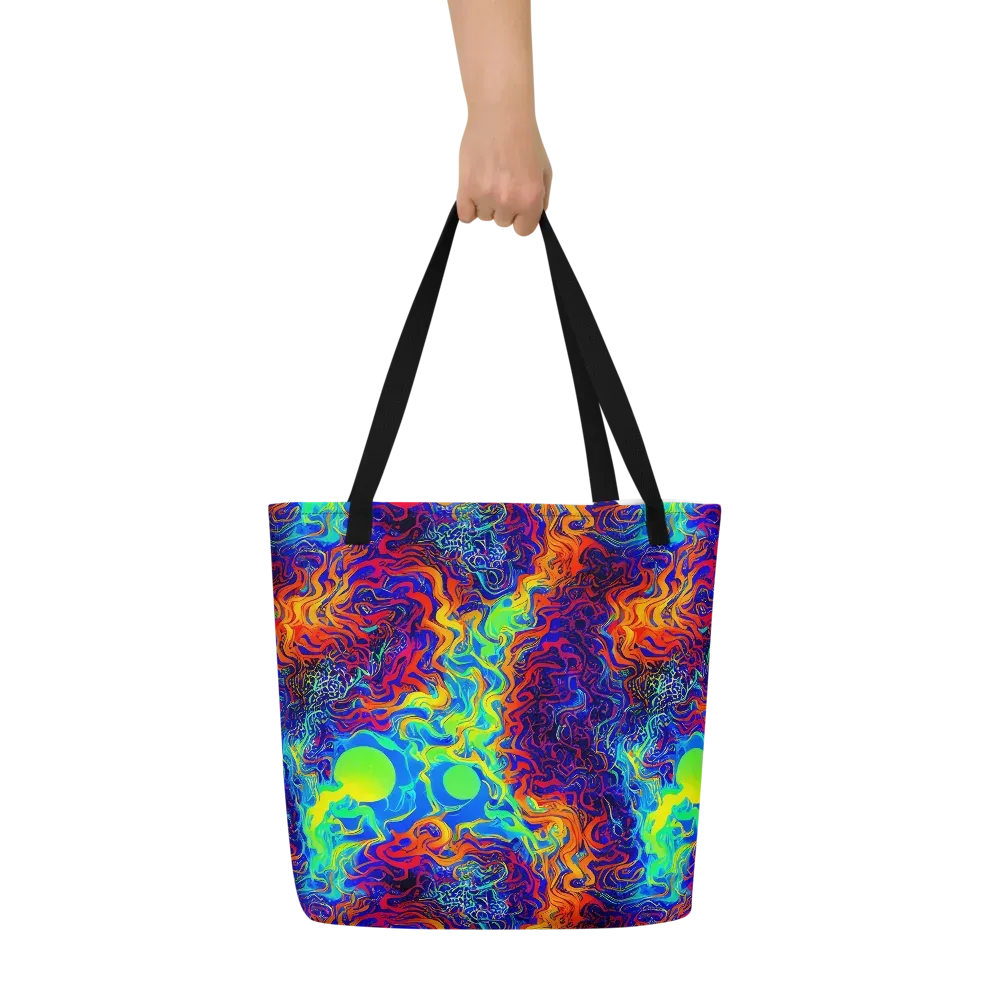 Luminous Havoc on Large Tote Bag W/ Pocket — Front