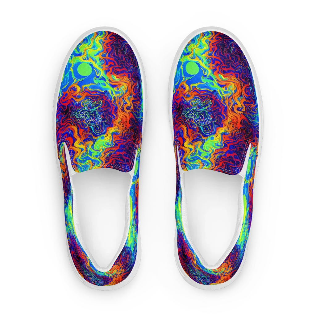 Luminous Havoc on Women's Slip-On Canvas Shoes — Front