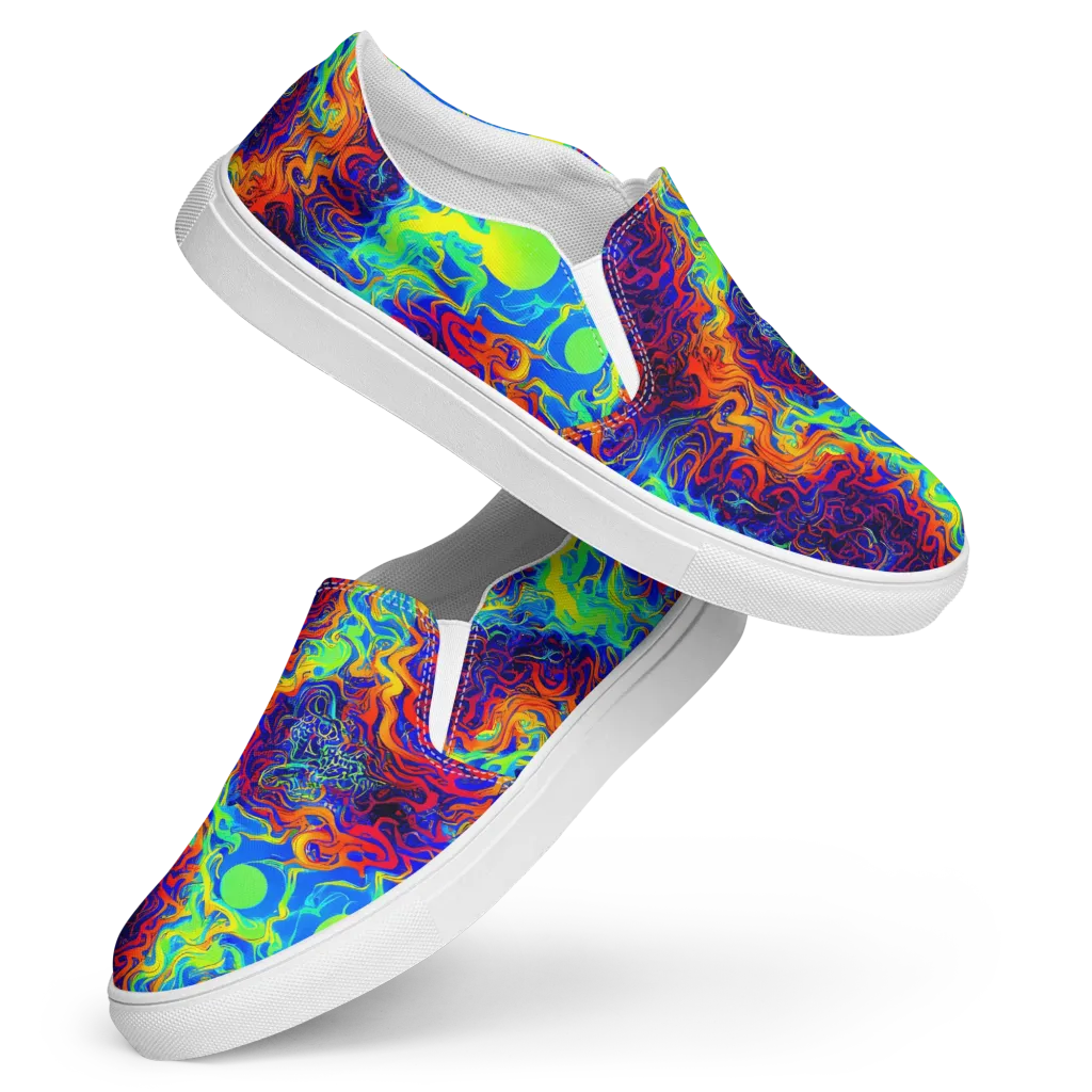 Luminous Havoc on Women's Slip-On Canvas Shoes — Front