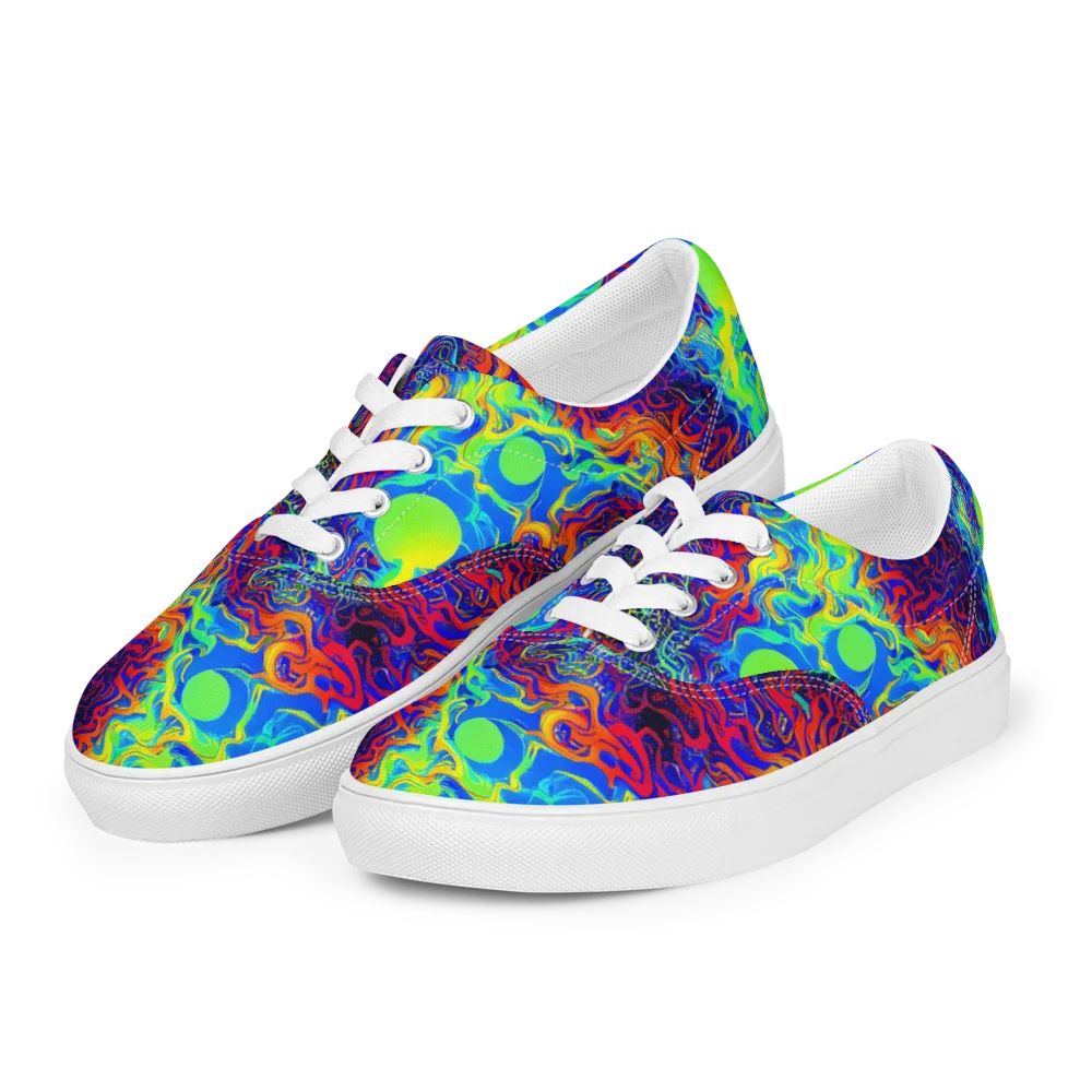 Luminous Havoc on Men's Lace-Up Canvas Shoes — Left Front