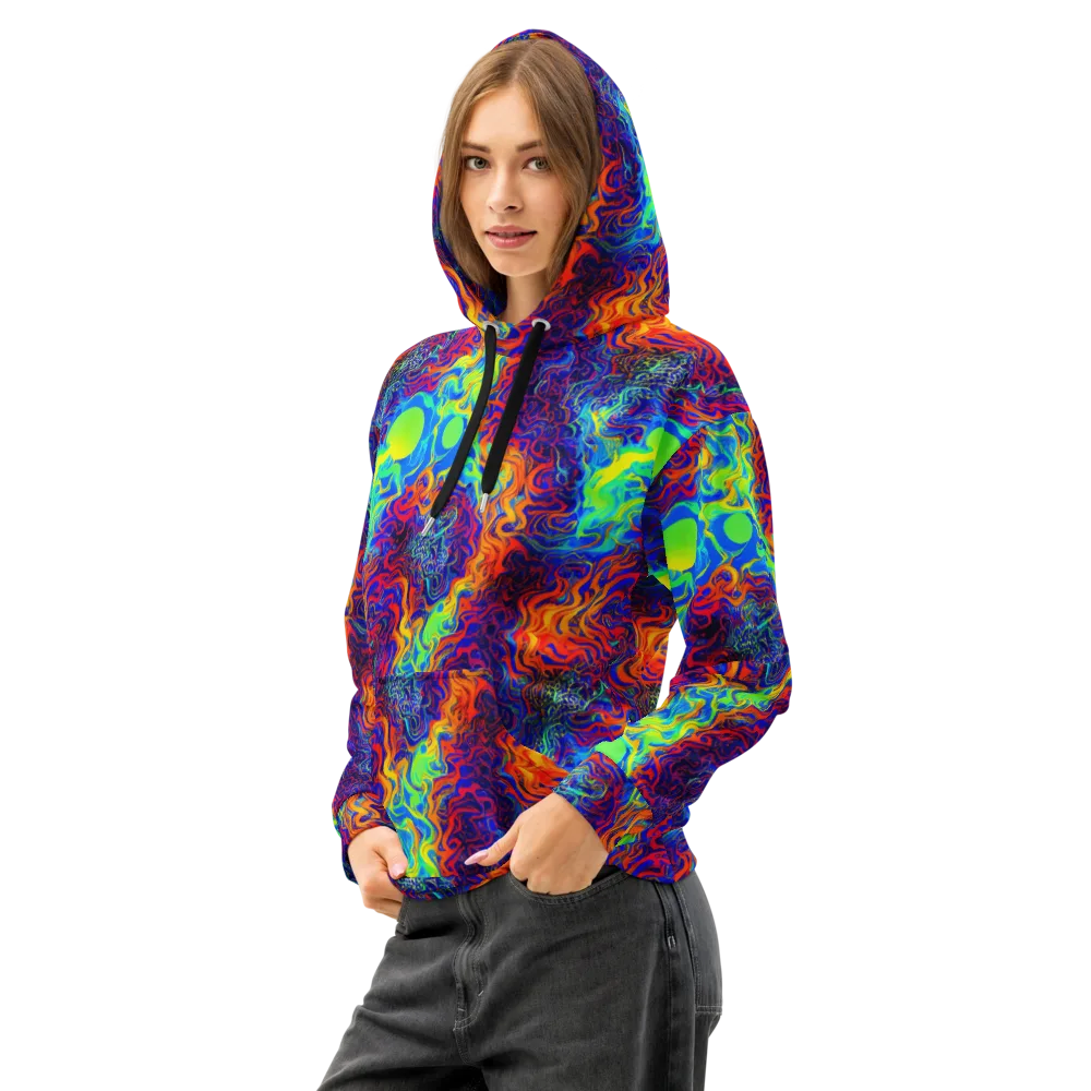Luminous Havoc on Cotton Hoodie — Left Front