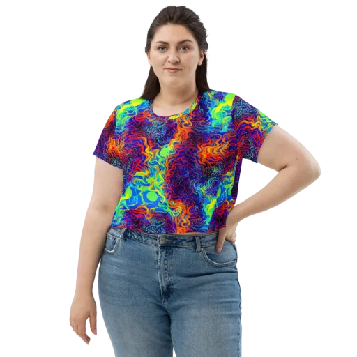 Luminous Havoc on a Crop Tee