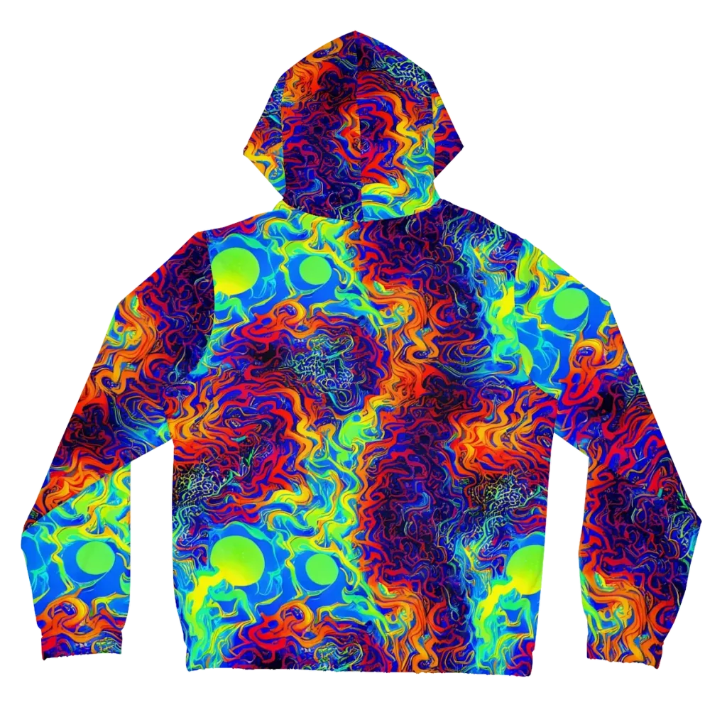 Luminous Havoc on Women's Full-Zip Hoodie — Back