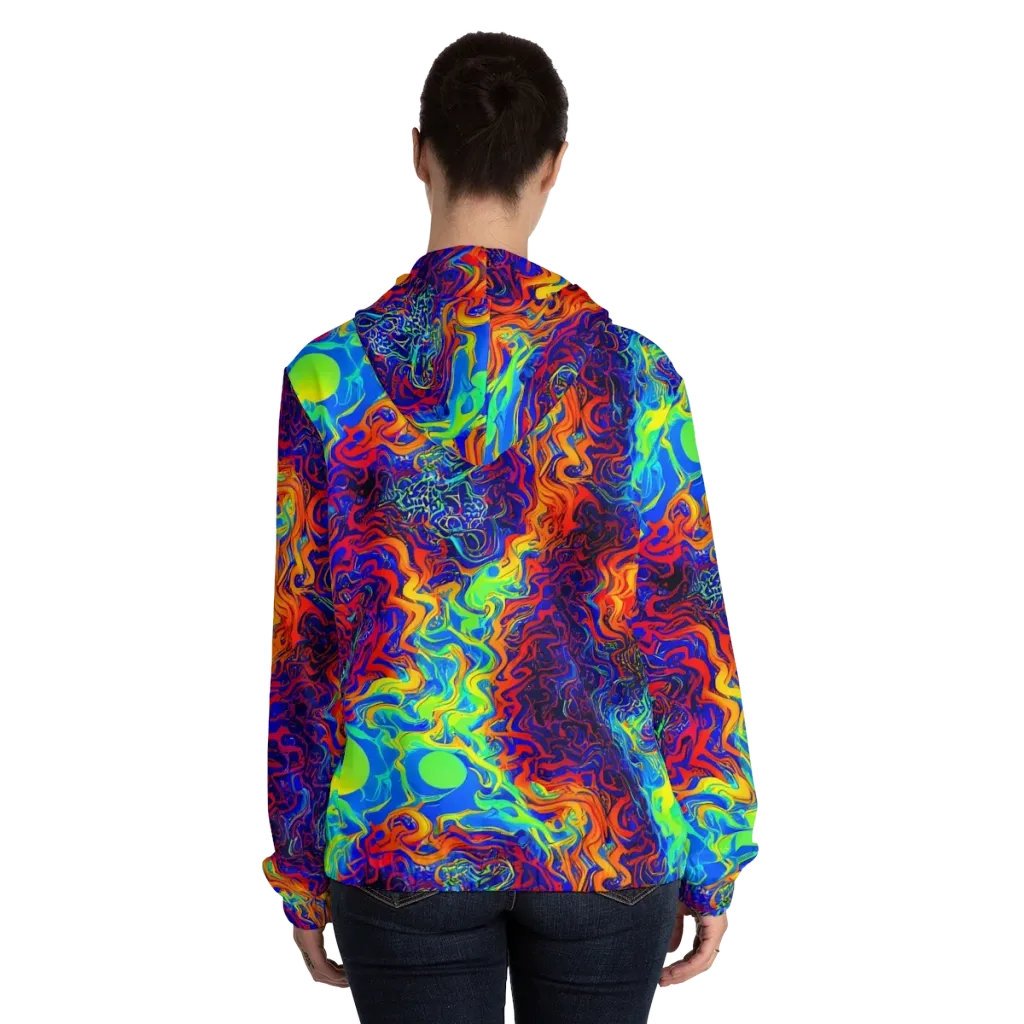 Luminous Havoc on Women's Full-Zip Hoodie — Back On Person