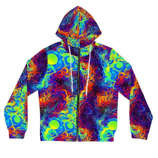 Luminous Havoc on a Women's Full-Zip Hoodie