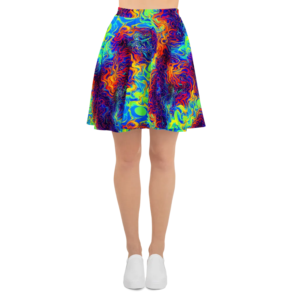 Luminous Havoc on Skater Skirt — Front