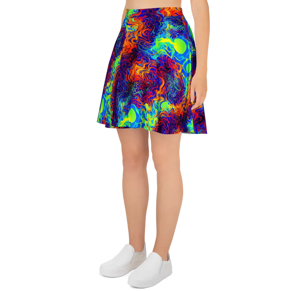 Luminous Havoc on Skater Skirt — Left