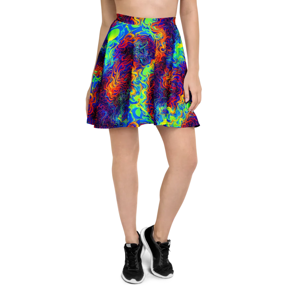 Luminous Havoc on Skater Skirt — Front